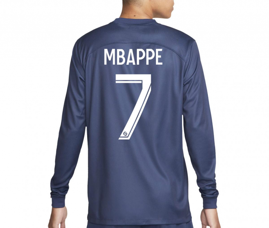 Maillot Psg Manches Longues Domicile Mbapp Bleu Boutique