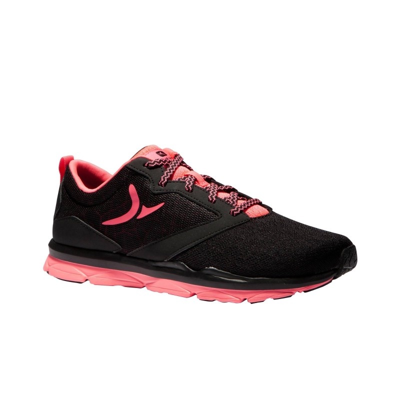 CHAUSSURES FITNESS CARDIO-TRAINING  FEMME NOIR ET ROSE