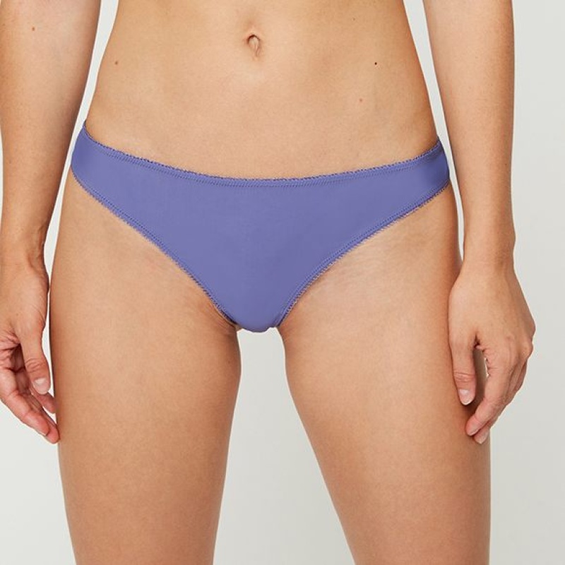 Tanga microfibres et dentelle