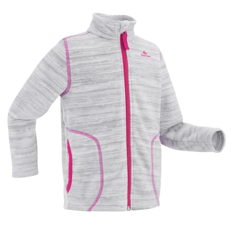 VESTE POLAIRE DE RANDONNÉE ENFANT BLANCHE