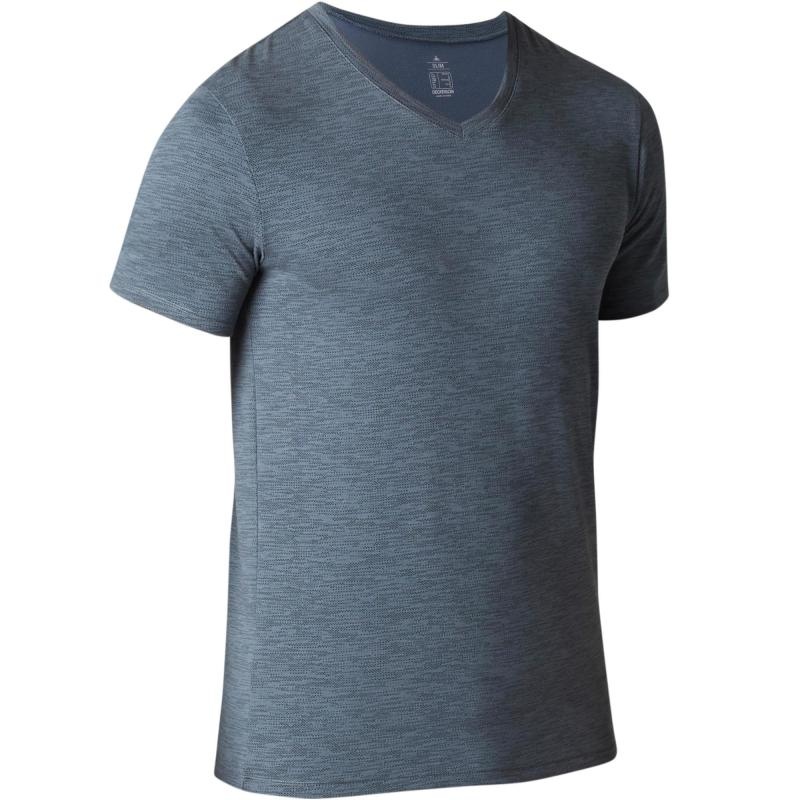 T-SHIRT COL V SLIM GYM STRETCHING HOMME – Image 5