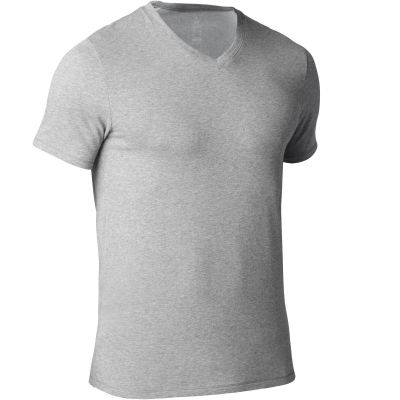 T-SHIRT COL V SLIM GYM STRETCHING HOMME – Image 4