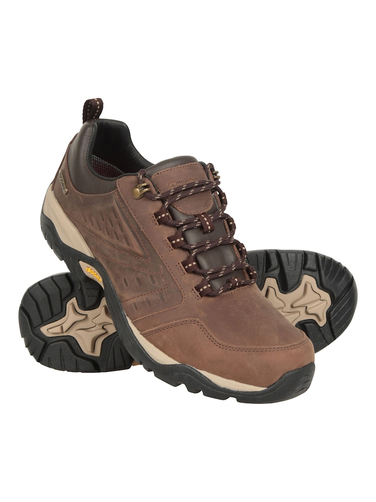 CHAUSSURES MARCHE SPORTIVE HOMME CONFORT CUIR MARRON - Image 2