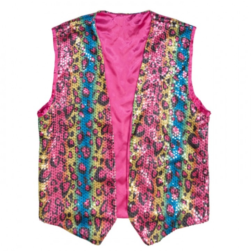Gilet sequins multicolores L/XL