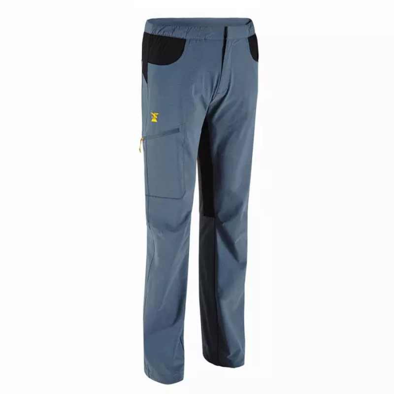 PANTALON D'ESCALADE TECHNIQUE STRETCH HOMME - COULEUR GRIS TEMPÊTE