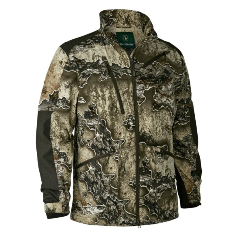 VESTE CHASSE SOFTSHELL SILENCIEUSE 500 CAMOUFLAGE