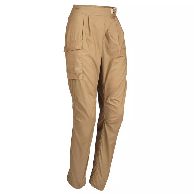 PANTALON DE TREKKING DÉSERT DESERT 500 FEMME MARRON