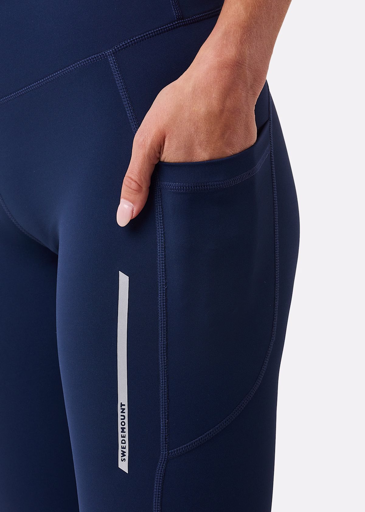 COLLANT RUNNING FEMME LEGER ET RESPIRANT ARE NOIR BLEU - Image 3