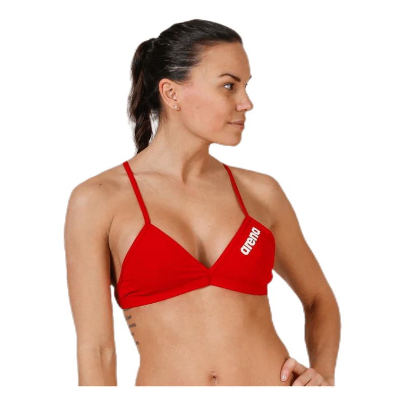 Solid Tie Back Top Red