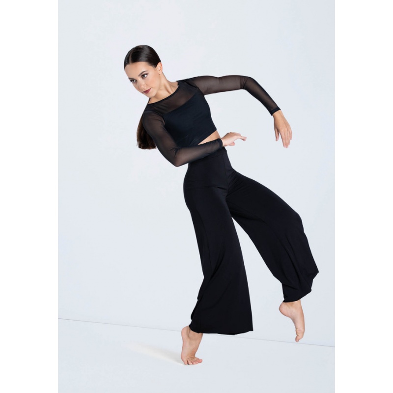 Weissman Wide Leg Matte Jersey Pants
