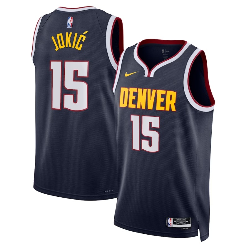 Denver Nuggets Nike Icon Edition Swingman Jersey - Marine - Nikola Jokić - Unisexe