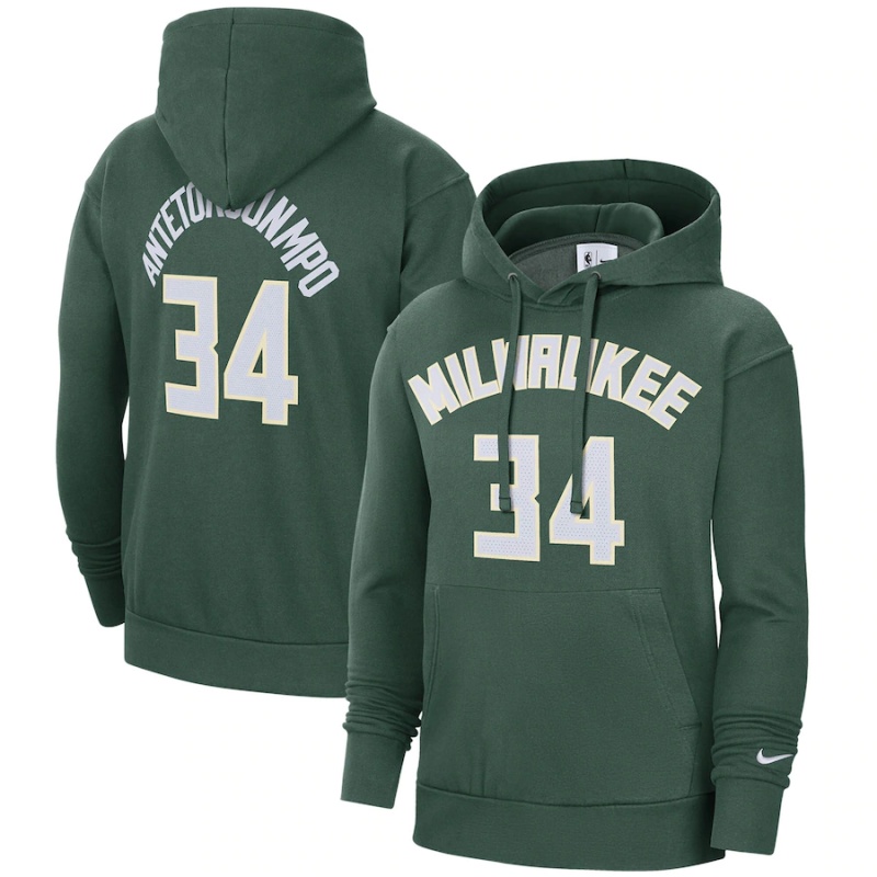 Sweat à capuche Nike Icon Name and Number Milwaukee Bucks - Giannis - Homme