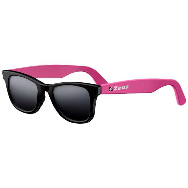 Lunettes de soleil noir / fuxia