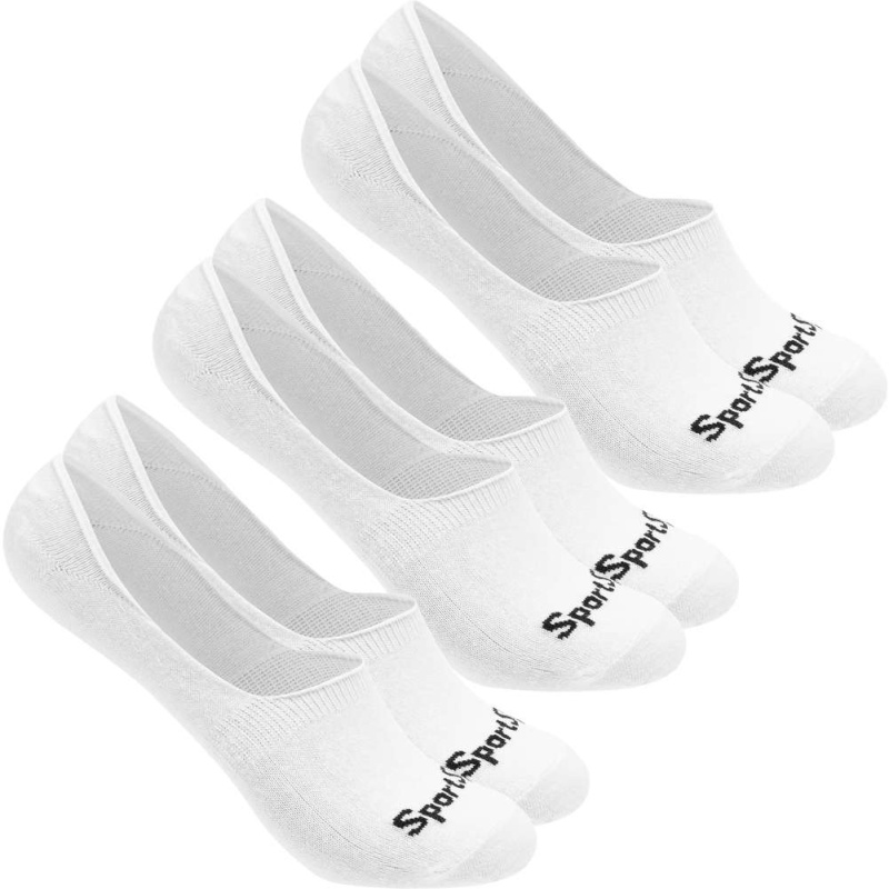 Chaussettes invisibles Socquettes 3 paires blanc