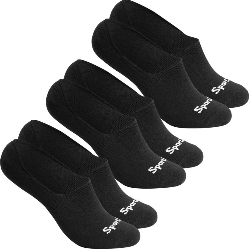 Chaussettes invisibles Socquettes 3 paires noir