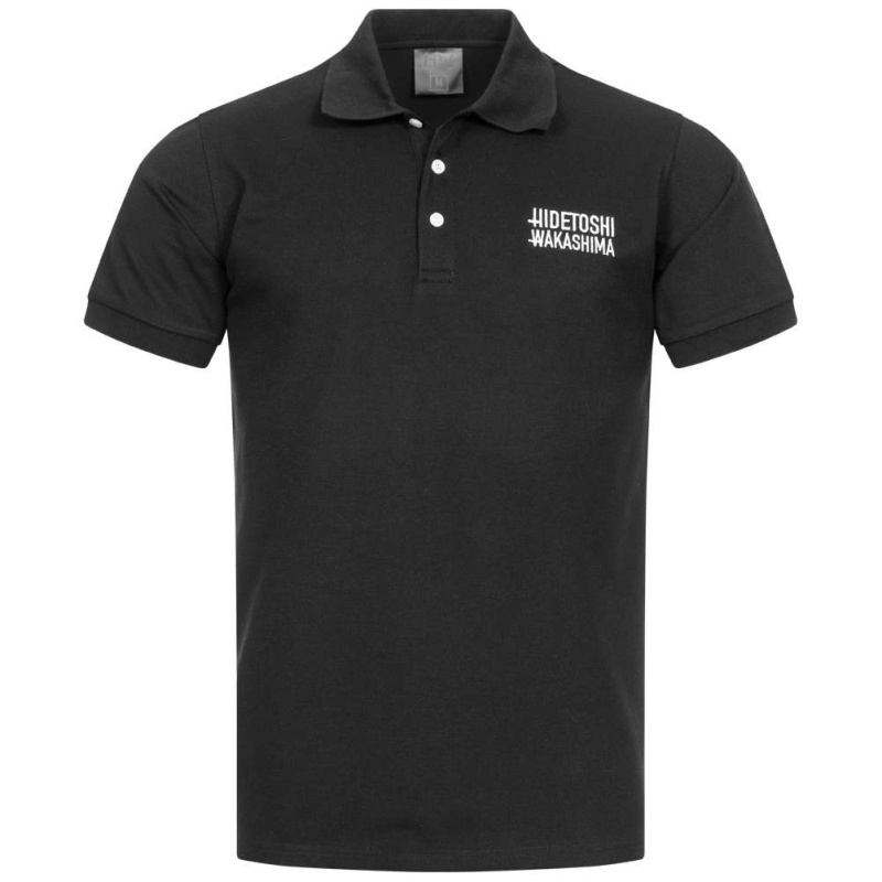 "Koshigaya" Hommes Polo noir