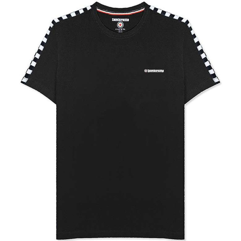 Two Tone Panel Hommes T-shirt SS9101-BLK